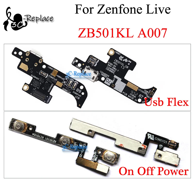 Для Zenfone Live / 3 Go ZB501KL A007 лента для включения/выключения питания + регулировки