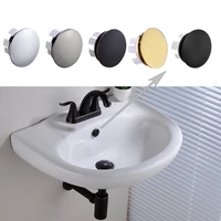 solid brass sink overflow cap round hole cover for bathroom basin chromebrushed nickleorbbrushed goldmatte black finished
