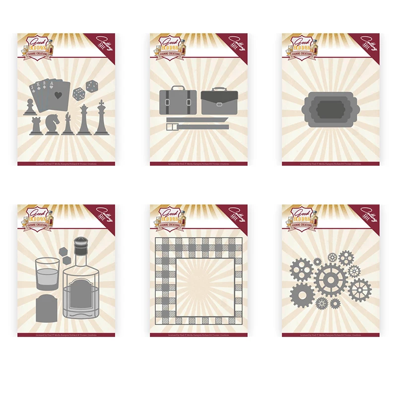 

Piggy Craft metal cutting dies cut die mold Chess poker wine gear handbag Scrapbook paper craft knife mould blade punch stencil