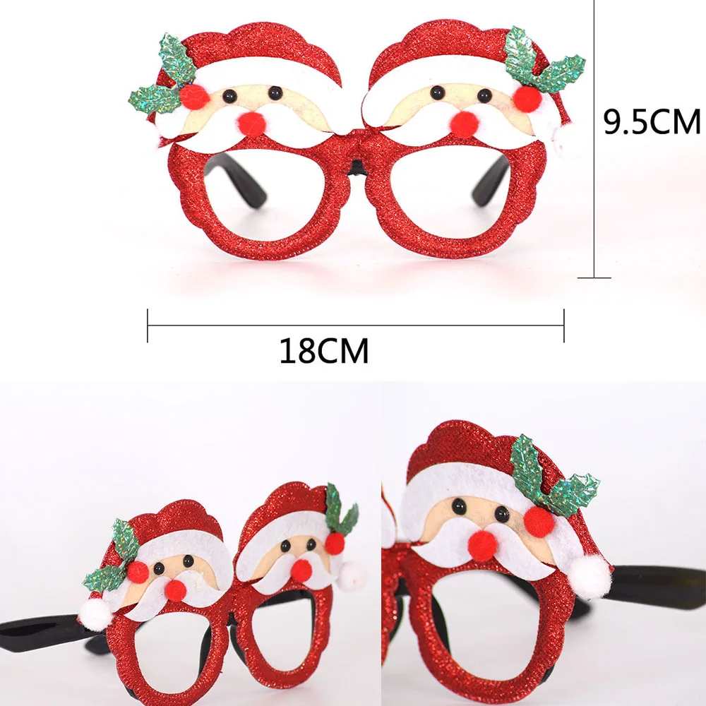 Рождественская вечеринка Санта Снеговик рога очки Взрослые детские игрушки