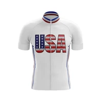 new usa 2022 summer cycling jerseys bike road race team bicycle wear black white short tops breathable customized