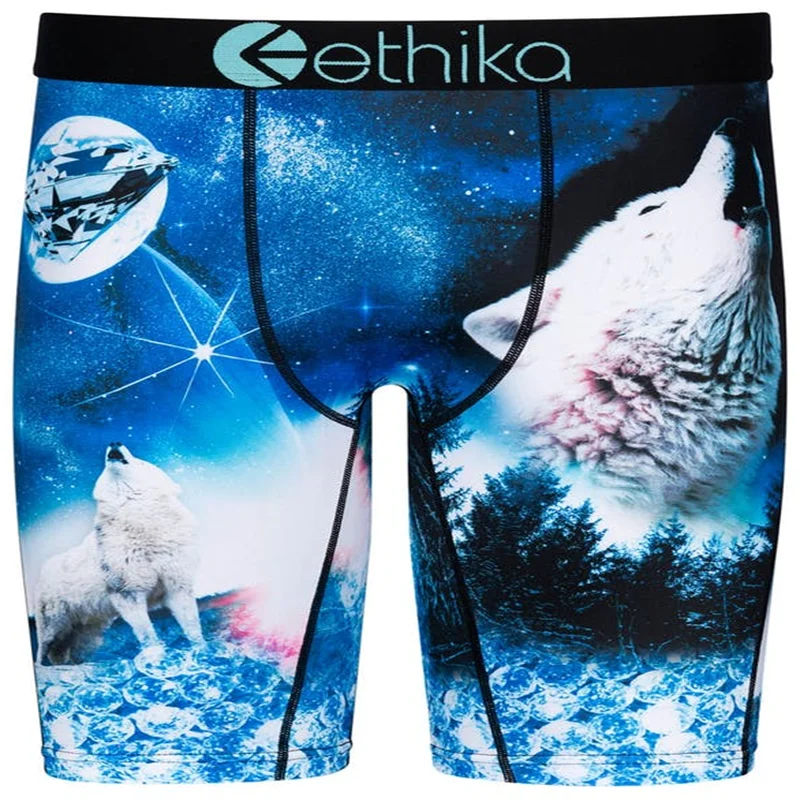 

Персонализированные дышащие шорты с принтом Ethika Shark, модное мягкое и дышащее нижнее белье, шорты-боксеры с мультяшным камуфляжным принтом ...