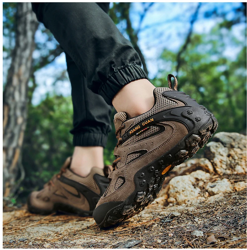 Online Sepatu Hiking Pria Sepatu Bot Berburu Pergelangan Kaki Sepatu Trekking Sejuk Antiselip Untuk Mendaki Gunung Sneakers Luar Ruangan Untuk Jalan Kaki Memancing