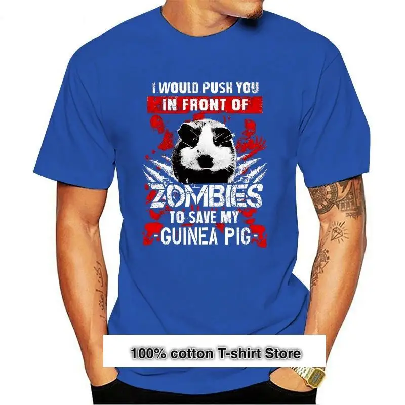 

Camiseta estampada de moda para hombres, camisa de conejillo de indias, Zombies, para salvar a mi conejillo de indias