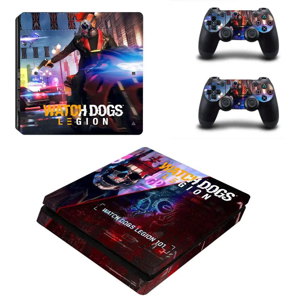 Наклейки для часов собак легиона PS4 Slim Skin наклейки консоли Sony PlayStation 4 и