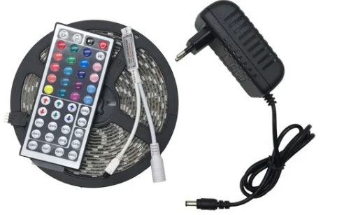 Светодиодный светильник 2835 SMD RGB лента 5 м 10 м 15 м 20 м DC12V 3528 5050 Гибкая RGB Светодиодная лента e лента Диод+ WiFi контроллер+ адаптер