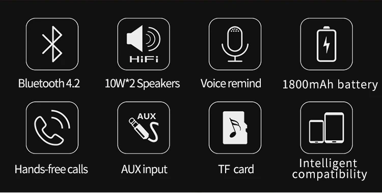 NBY 5590 портативный Bluetooth динамик 20 Вт система звука 3D стерео музыка объемный сабвуфер беспроводной динамик s для компьютера FM