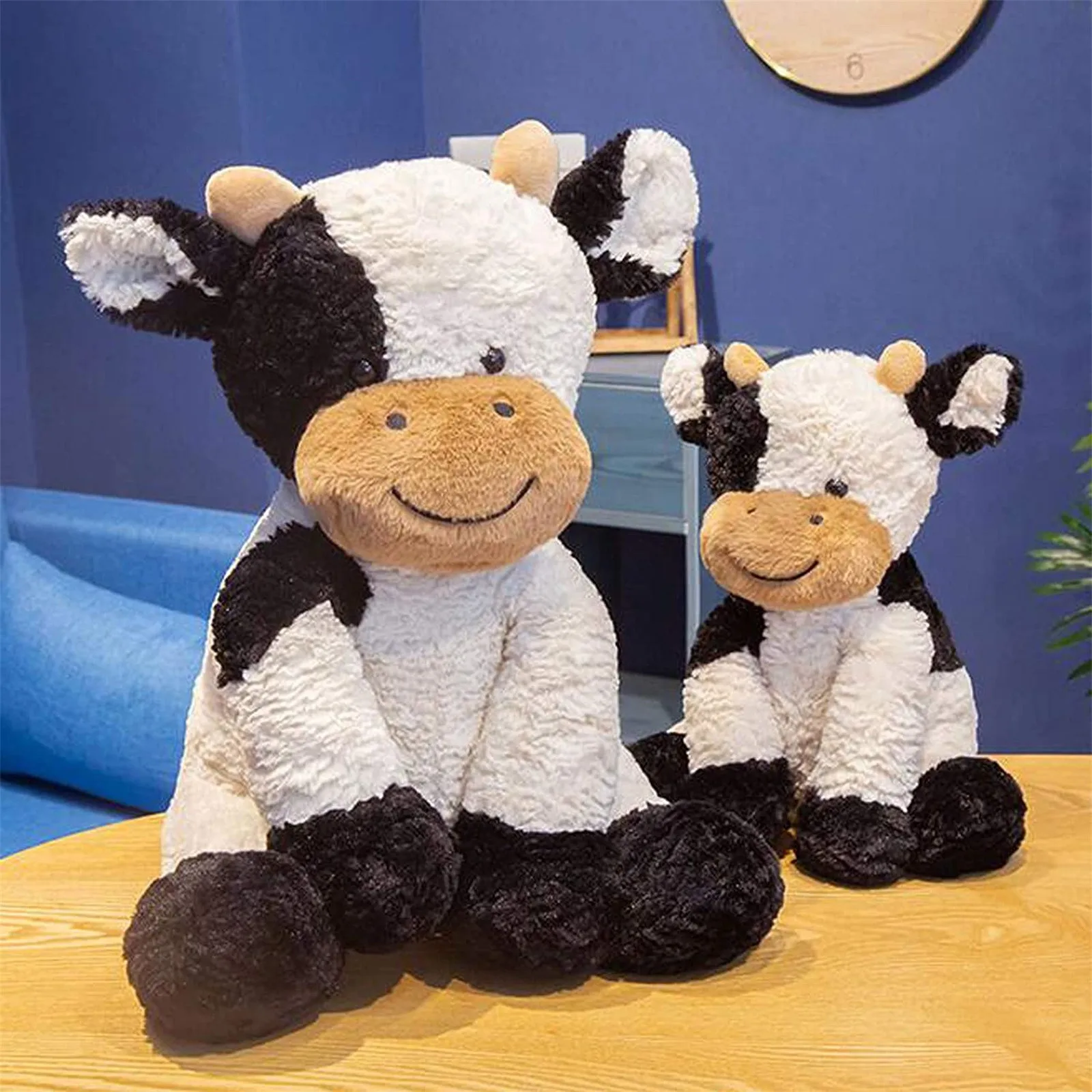 

20cm Cute Cow Plush Toy StufQWd Soft Animal Cartoon Pillow Lovely Christmas Birthday Gift For Kids Kawaii Baby Sleeping Pillows