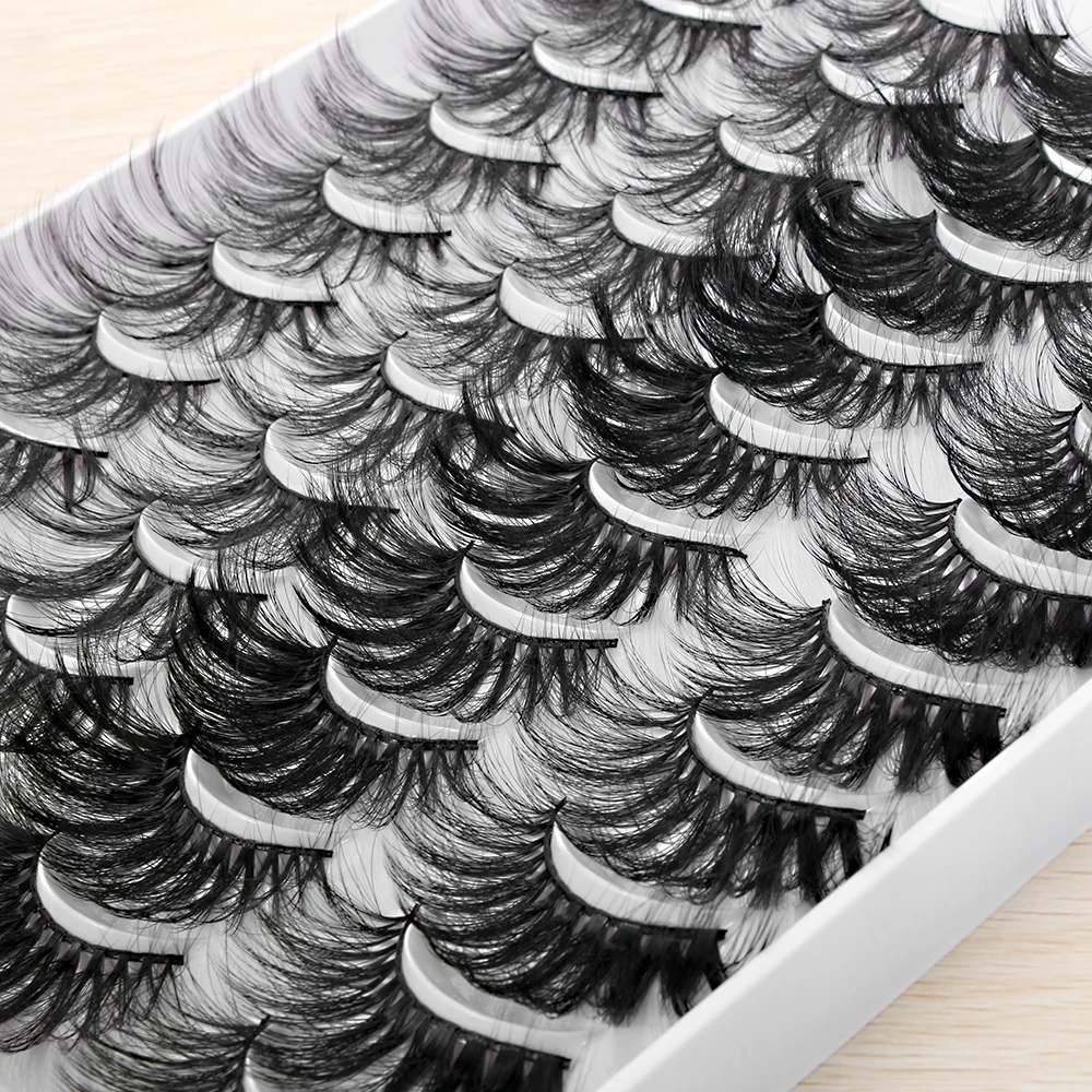 20 пар мм Искусственные норковые накладные ресницы драматические длинные 3D для