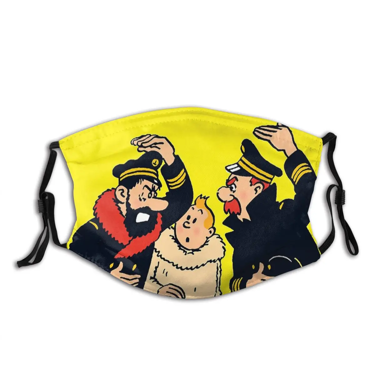 

Модная моющаяся маска для рта и лица Captain Haddock Adventure Of Tintin, Пылезащитная маска с фильтрами, защитный респиратор