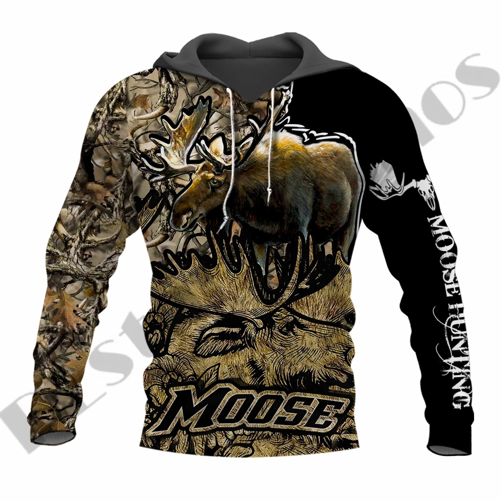 

PLstar Cosmos 3Dprinted Newest Camo Hunting Moose Harajuku Streetwear Funny Unique Unisex Casual Hoodies/Sweatshirt/Zip Style-6