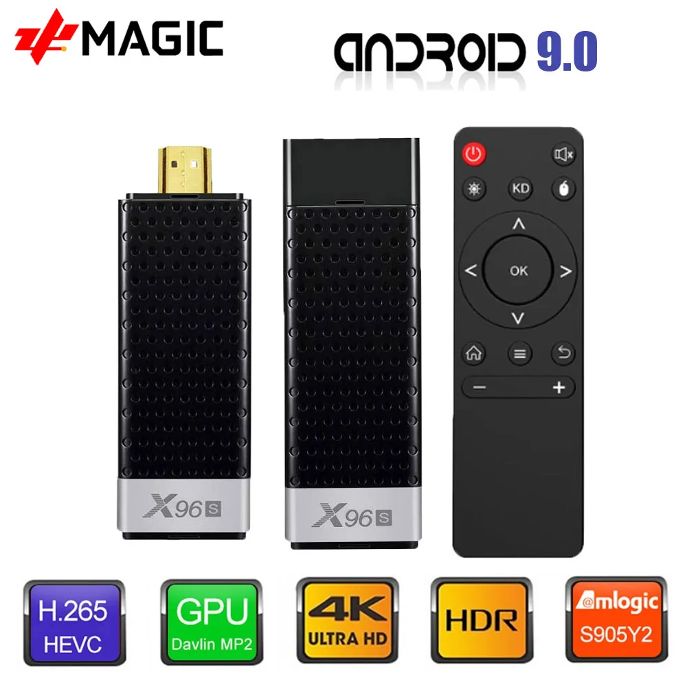 ТВ приставка Android 9 0 TV Box X96s Tv Stick Amlogic S905Y2 DDR4 4 ГБ 32 X96 Mini pc 5G WiFi H.265 Bluetooth 2 Media