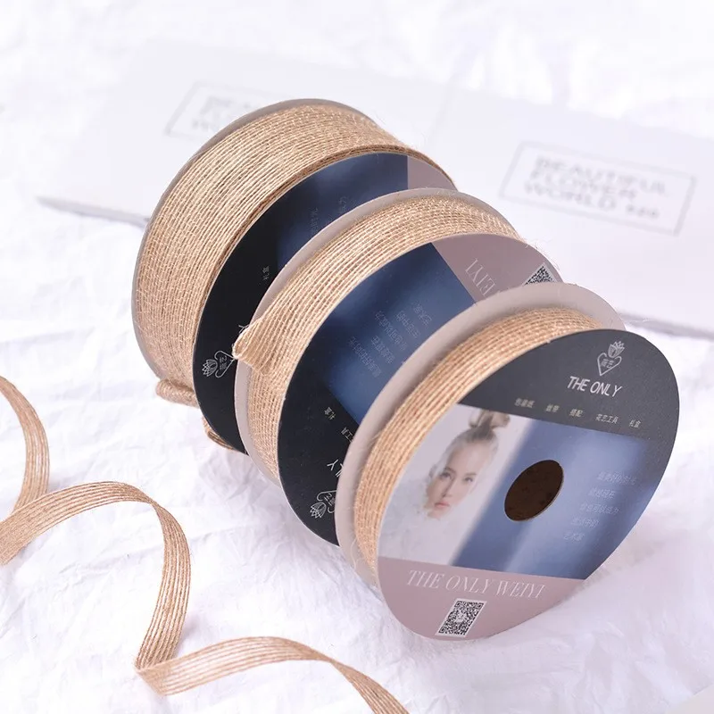 Винтажная лента из джутовой ткани 15 ярдов|Ленты для шитья| |