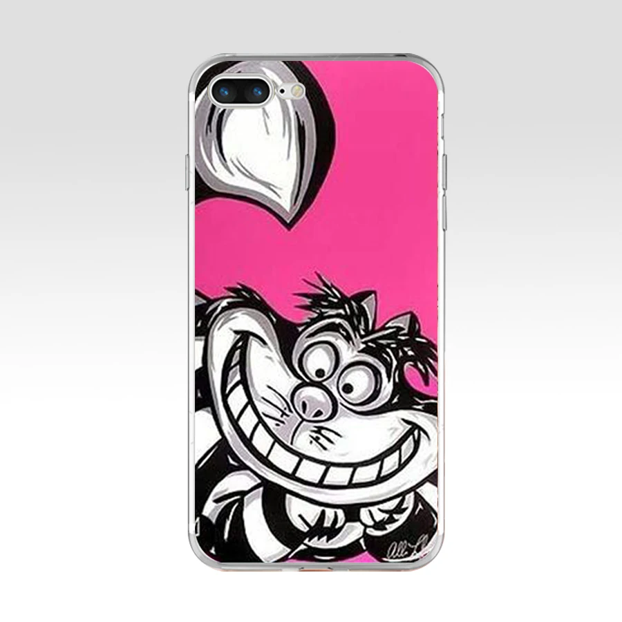 027FG Алиса в стране чудес кошка маска Мягкий ТПУ силиконовый чехол для Apple iPhone5 5s se 6