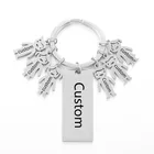 Бесплатная пользовательское имяфото Семья брелок персонализированные 316L Нержавеющаясталь гравировкой напечатали имя брелок Романтический Семья подарок