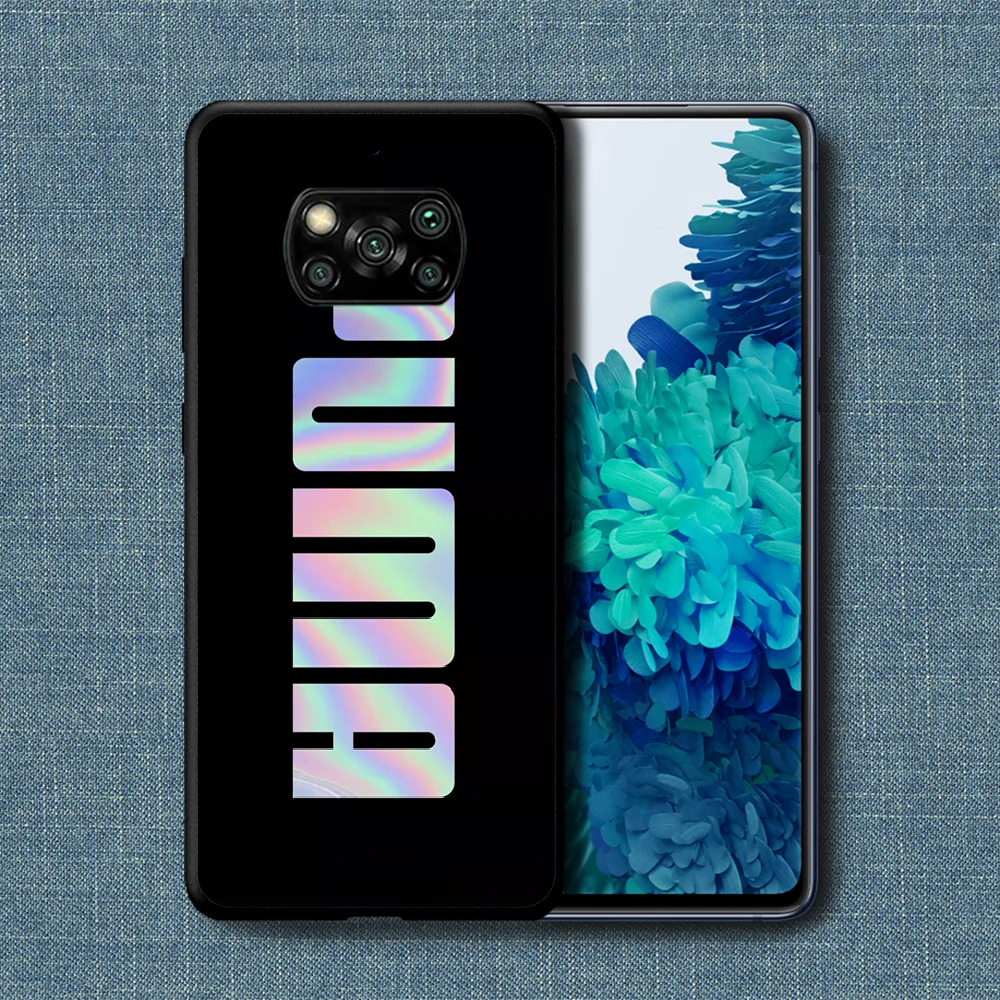 

Fashion Puma Brand Phone Case For Xiaomi Mi Note 10 A3 9 MAX 3 A2 8 9 Lite Pro Ultra black Waterproof Tpu Hoesjes Silicone Funda