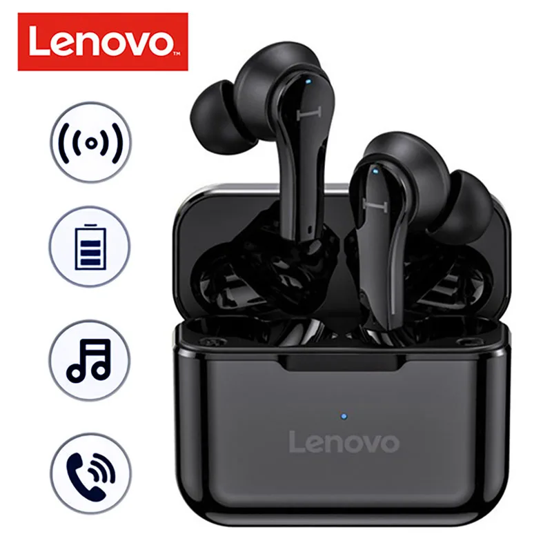 

Original Lenovo Bluetooth earphone QT82 Wireless headphons Mini Twins Earphone Mic Fashion Sports Charging Box With Mic Earbuds