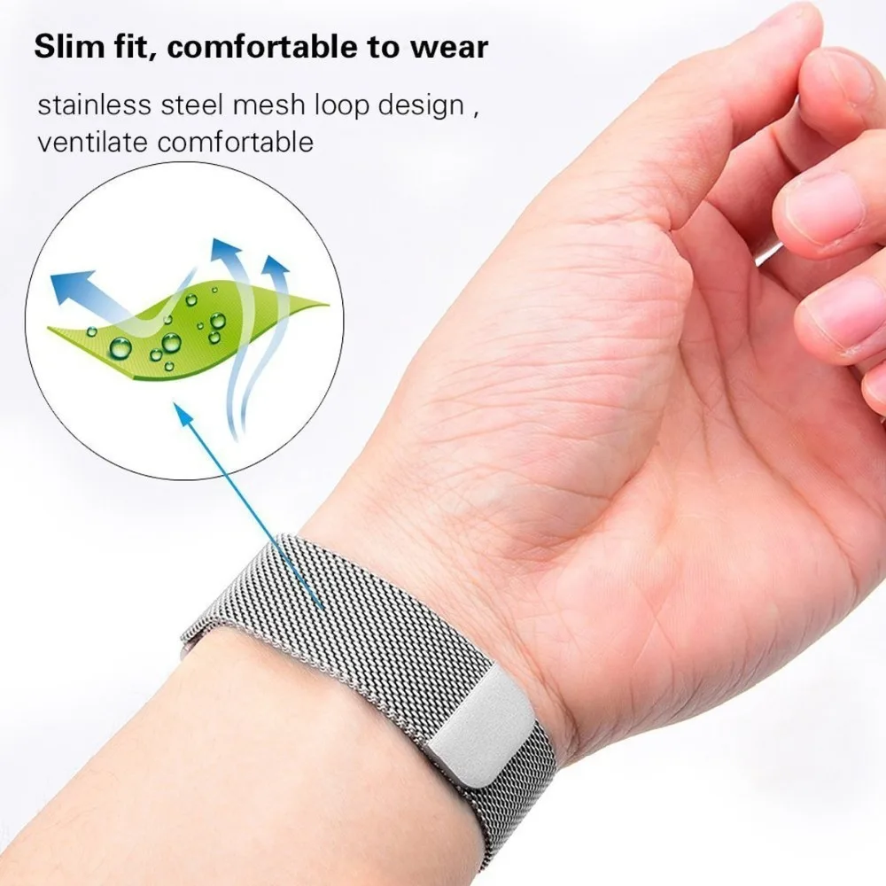 Mijobs 20 мм 22 мм металлический Миланский ремешок для Xiaomi Huami Amazfit Bip PACE gtr Молодежные часы браслет из нержавеющей стали умный Браслет