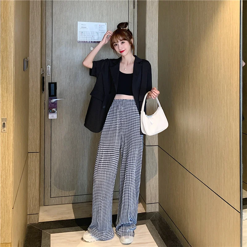 Женский черный костюм с коротким рукавом летнее тонкое красное пальто