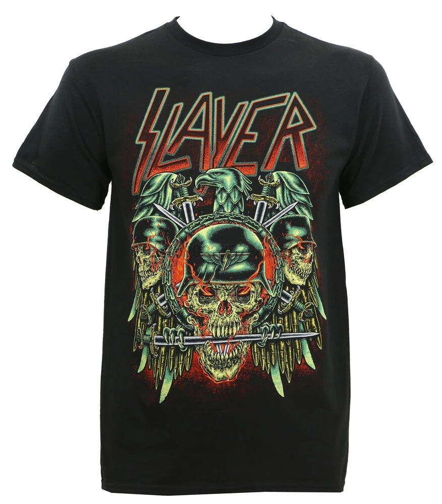 Аутентичные группа SLAYER добычу с футболка фоном S Новый|Мужские футболки| |