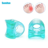 2pcs green silicone gel toe separator bone corrector straightener foot toe protector bunion adjuster relief feet pain massager