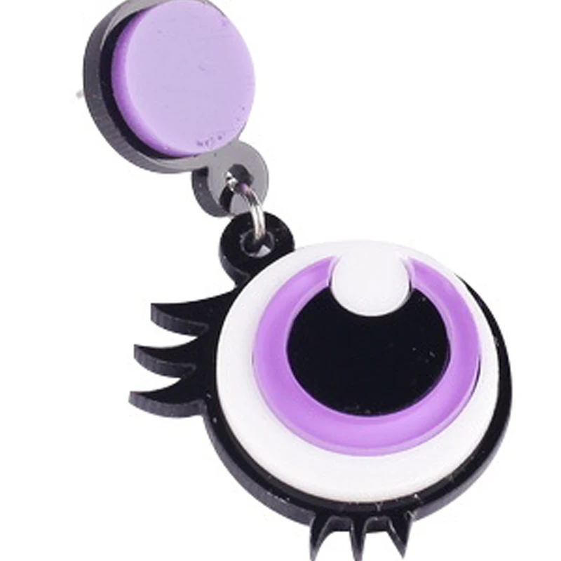 Креативные забавные акриловые серьги-капли с большими глазами ресницы крупные