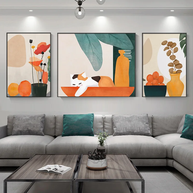 

3Pcs Northern Europe Modern Plant Fruit No Frame Canvas Decorative Painting Poster Picture Album Photo Home Decor Wall Art Room
