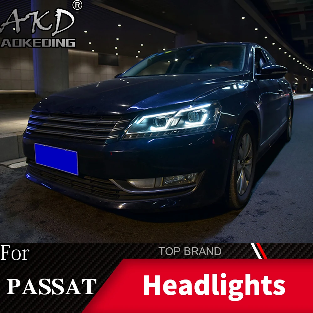 Передняя фара для автомобиля VW Passat B7 2011 2016 головной светильник s туман дневные