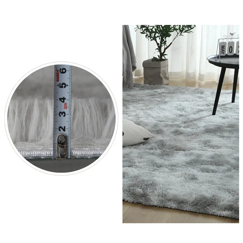 Европейский модный ковер для спальни с длинными волосами прикроватный коврик