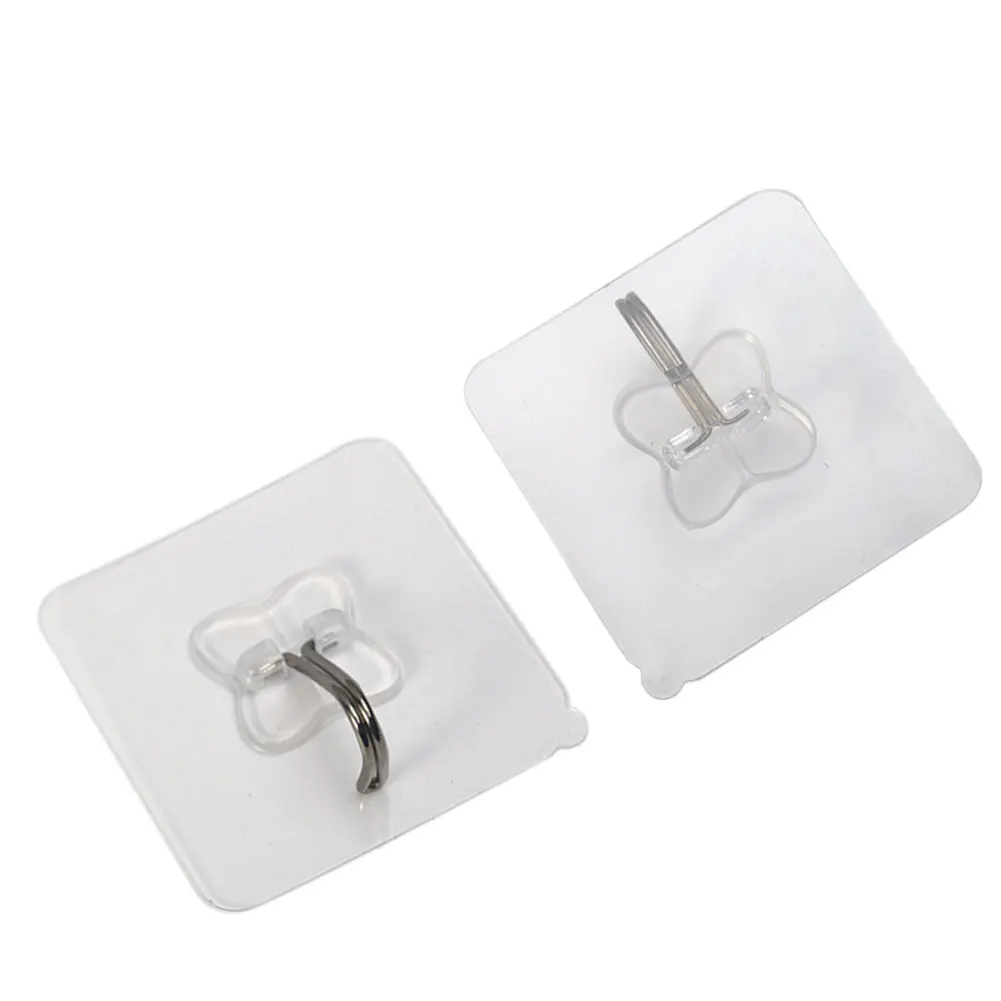 Крепкие домашние кухонные крючки прозрачная крепкая клейкая наклейка Настенные