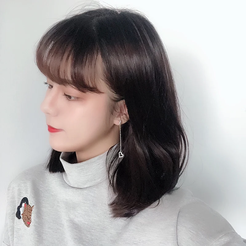 

Fashionable love crystal zircon earring female Japanese and Korean long tassel heart-shaped girl earrings33