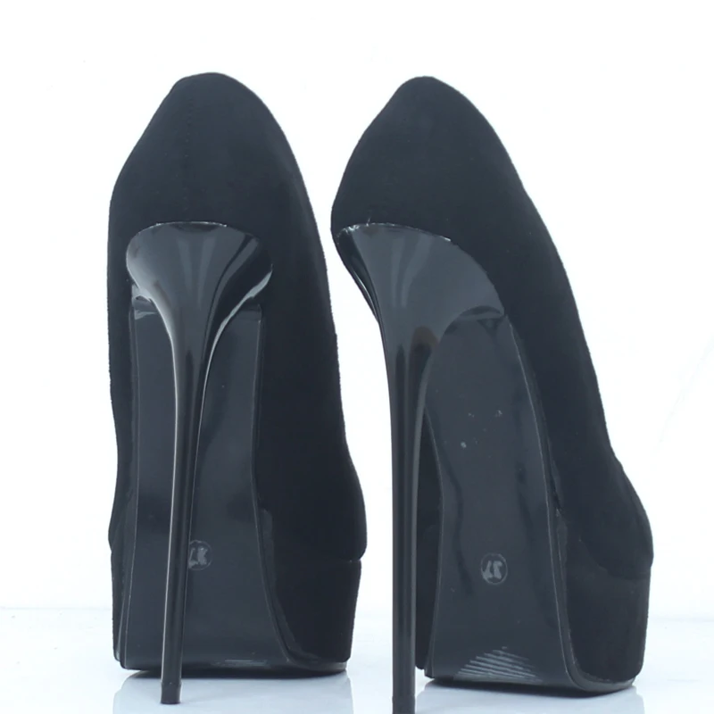 

Plus Size Single Shoes Women's 16cm High Heel Fashion Elegant Stiletto Platform Peep Toe Pumps OEM Customed
