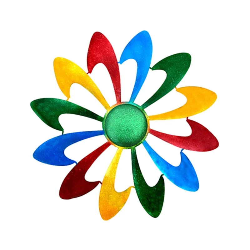 

2021 New 47" Tall Wind Spinner Metal Garden Stake Easy Spinning Windmill Outdoor Garden