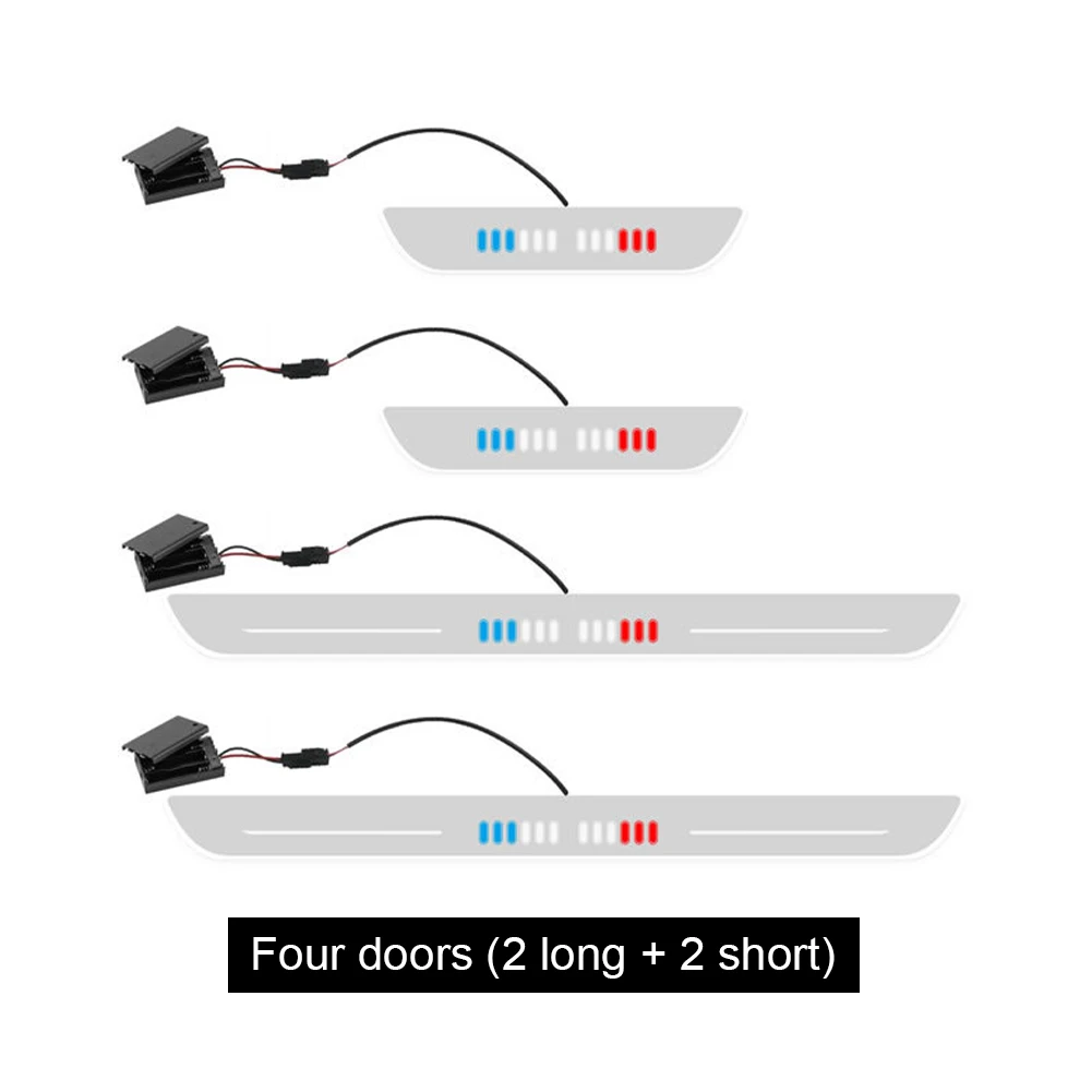 

LED Car Door Sill Scuff Plate Welcome Light Strip Universal Courtesy Lamp Battery Operated Car Interior Atmosphere Lamp Pedal
