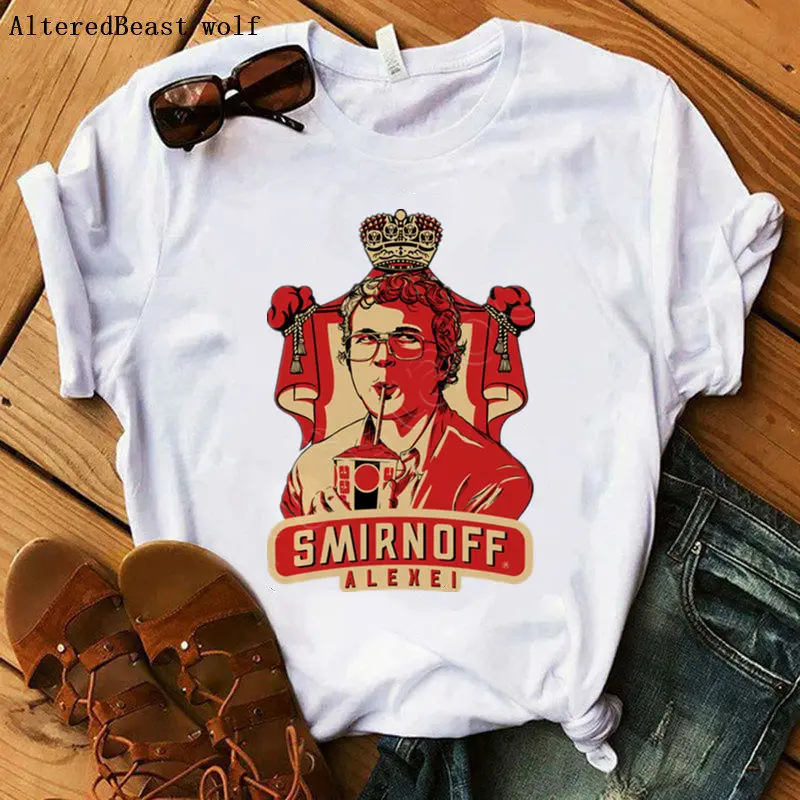 Новый очень странные дела 3 футболки женские SMIRNOFF Алексеем рисунком eleven футболка топы культур с коротким