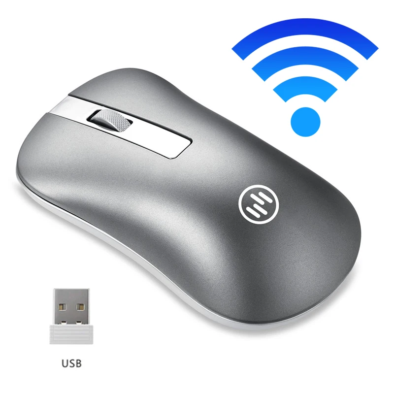 Беспроводная перезаряжаемая мышь с Bluetooth, эргономичная компьютерная мышь, бесшумная мини-мышь Mause, 2,4 ГГц, USB оптическая мышь для ноутбука - Цвет: Wireless Silver