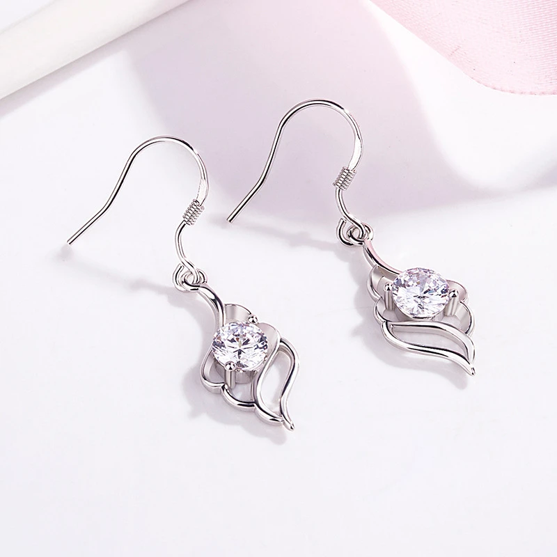 Серебро 925 пробы синий сапфировый бриллиант серьги для женщин Aros Mujer Oreja топаз