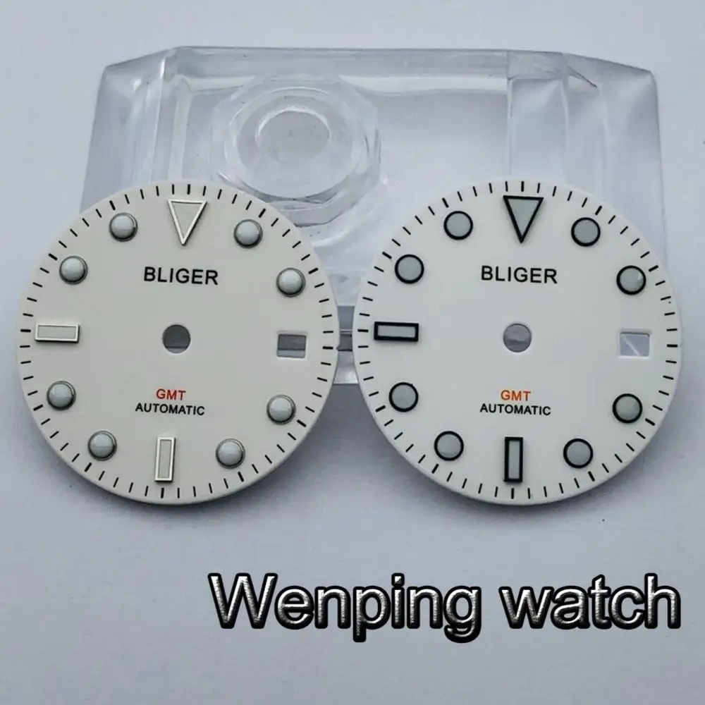 Циферблат часов Bliger 28 5 мм GMT светящийся подходит для ETA2836 2824 Miyota8205 8215 821A Mingzhu DG2813 3804