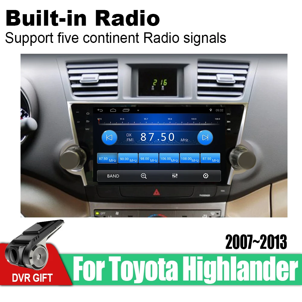 ZaiXi Автомобильный gps мультимедийный плеер для Toyota Highlander 2007 ~ 2013 автомобильный Android