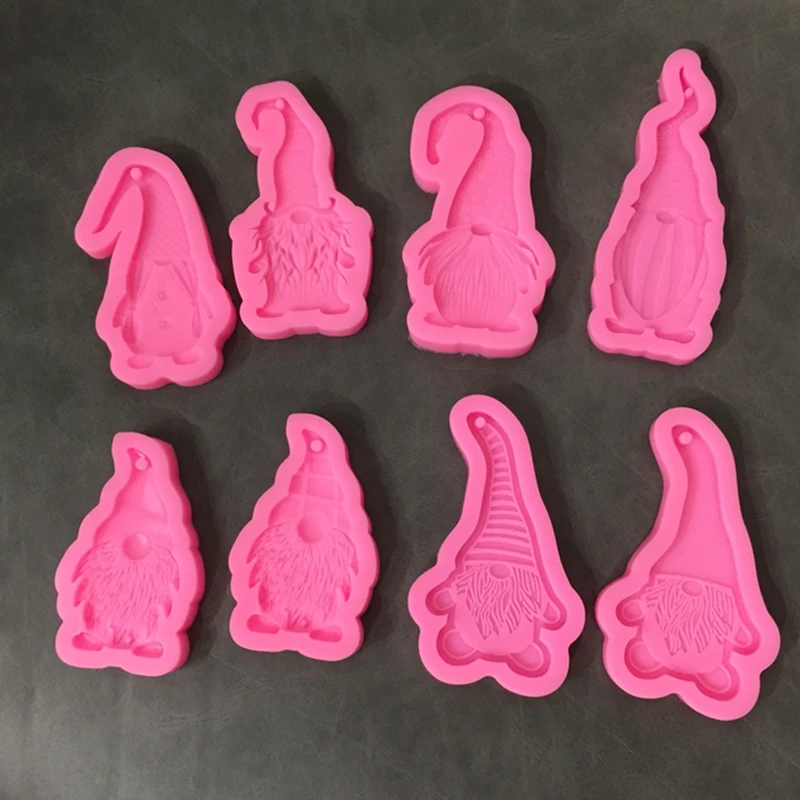 

Shiny Zentangle Garth christmas mold gnome keychain mould for resin diy Valentine's Day gift