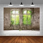 Виниловый фон для фотосъемки Avezano с изображением разрушенной стены окна зеленых растений для фотостудии