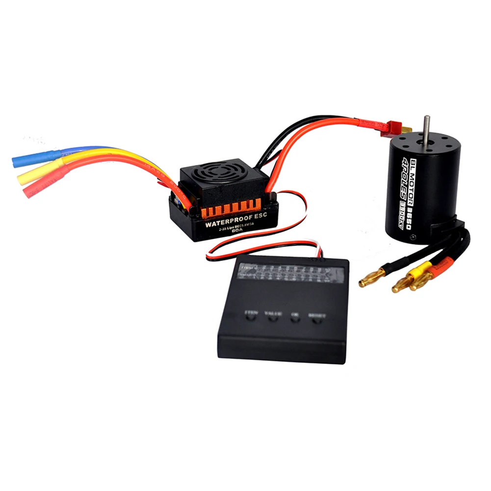 Водоотталкивающий 3650 3900KV RC бесщеточный двигатель ESC программируемая карта для