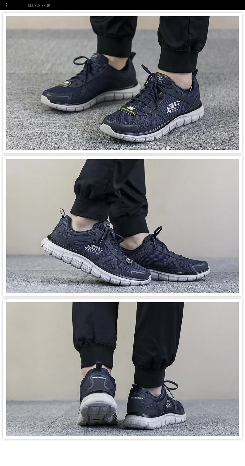 Skechers/обувь для мужчин; Повседневная Удобная обувь; сетчатые кроссовки; дышащая прогулочная обувь для мужчин; высокое качество; 52631-BKRD