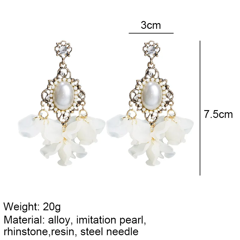 M & G белый искусственный жемчуг готические Винтажные серьги женские Модные