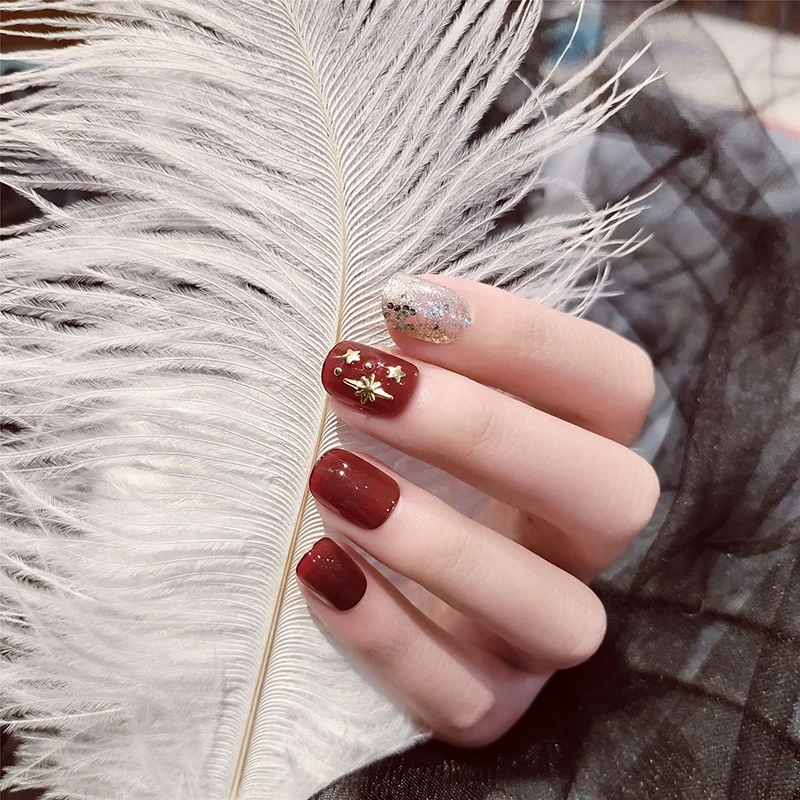 24 шт./коробка акриловые накладные ногти с полным покрытием | Красота и здоровье