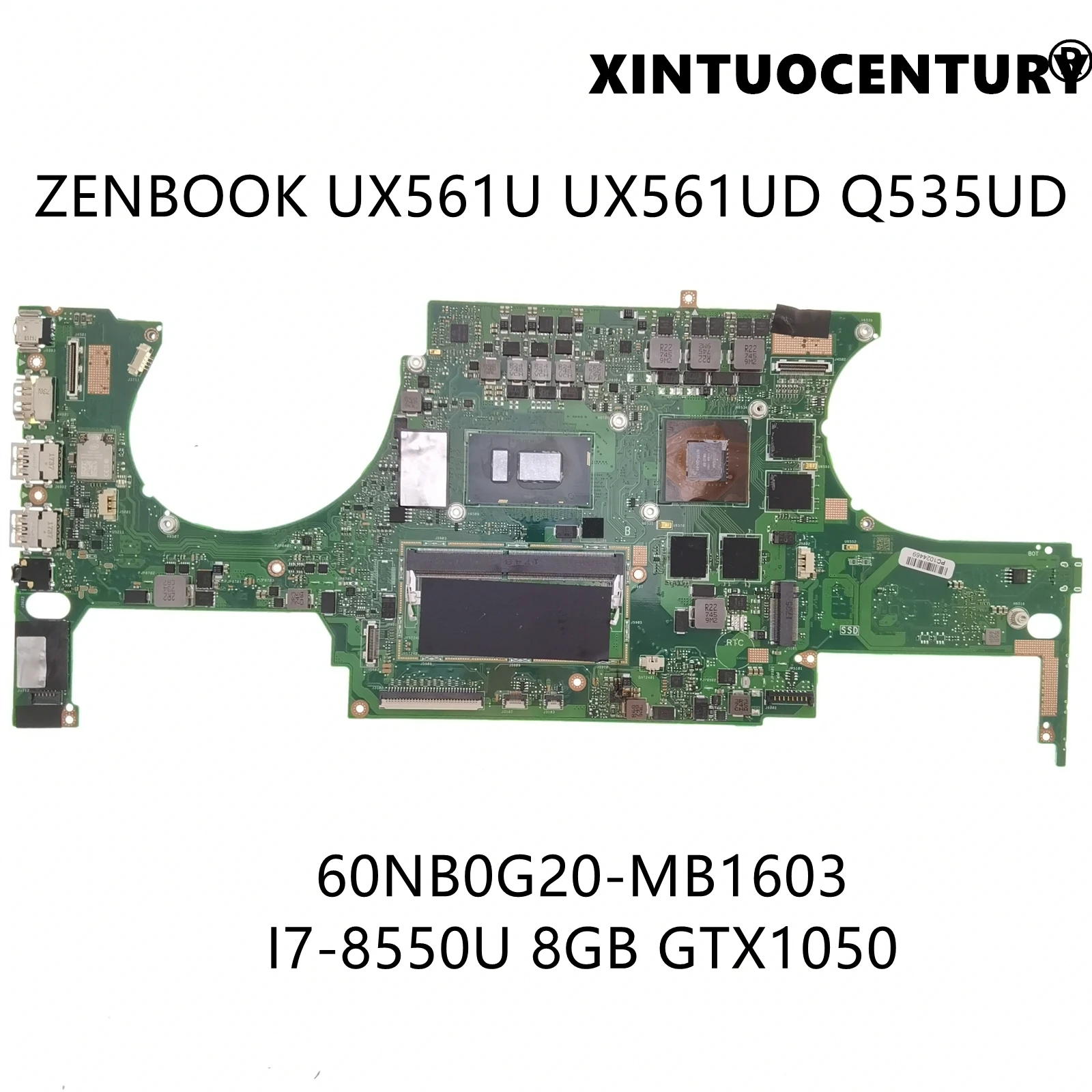 Online 60NB0G20-MB1603 Für ASUS ZENBOOK UX561U UX561UD Q535UD Laptop Motherboard REV. 2,0 W/ I7-8550U 8GB N17P-G0-A1 100% Getestet Arbeits
