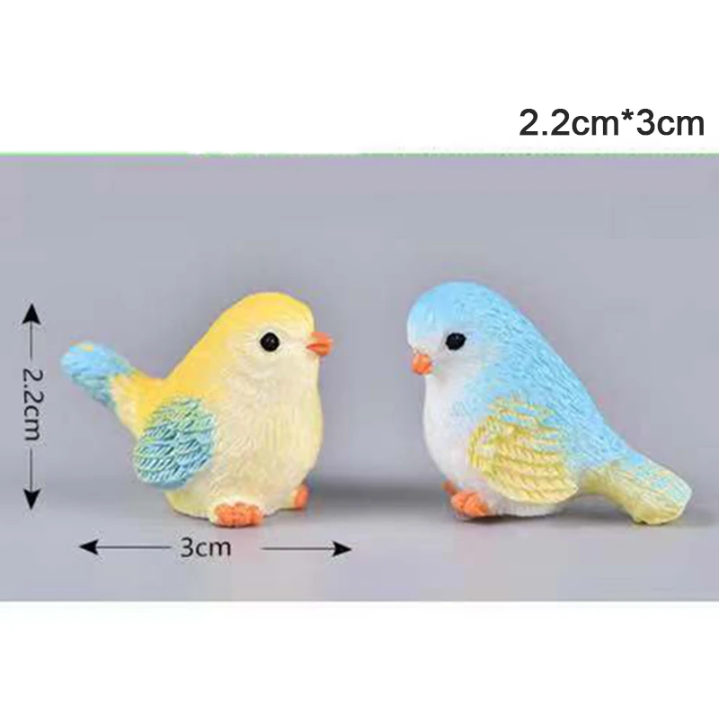 

1Pc Creative Simulation Parrot Parakeet Miniature Landscape Ornament Animal Model Lawn Figurine Artificial Bird Photography Prop