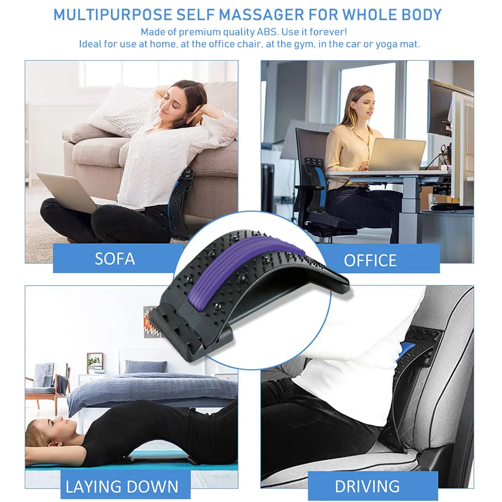 

Spine Deck Back Stretcher Spine Stretcher Equipment Magnetic Therapy Back Massager Lumbar Support For Sciatica Pain Relief