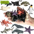 12 шт., Фигурки морских животных, акулий, дельфинов