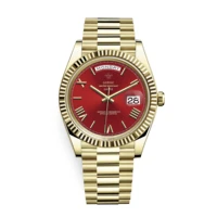 hot sale mens watch rose gold 18k gold original clasp mens watches day date roman numeral president 116 719 quartz men watches